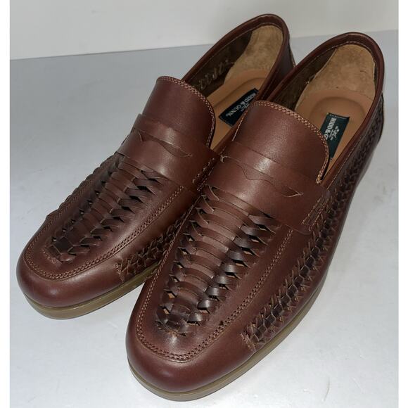 Rodd and Gunn Soft Leather Brown Mens Woven Loafer Size‎ 46 US 12 Slip On - Picture 1 of 10